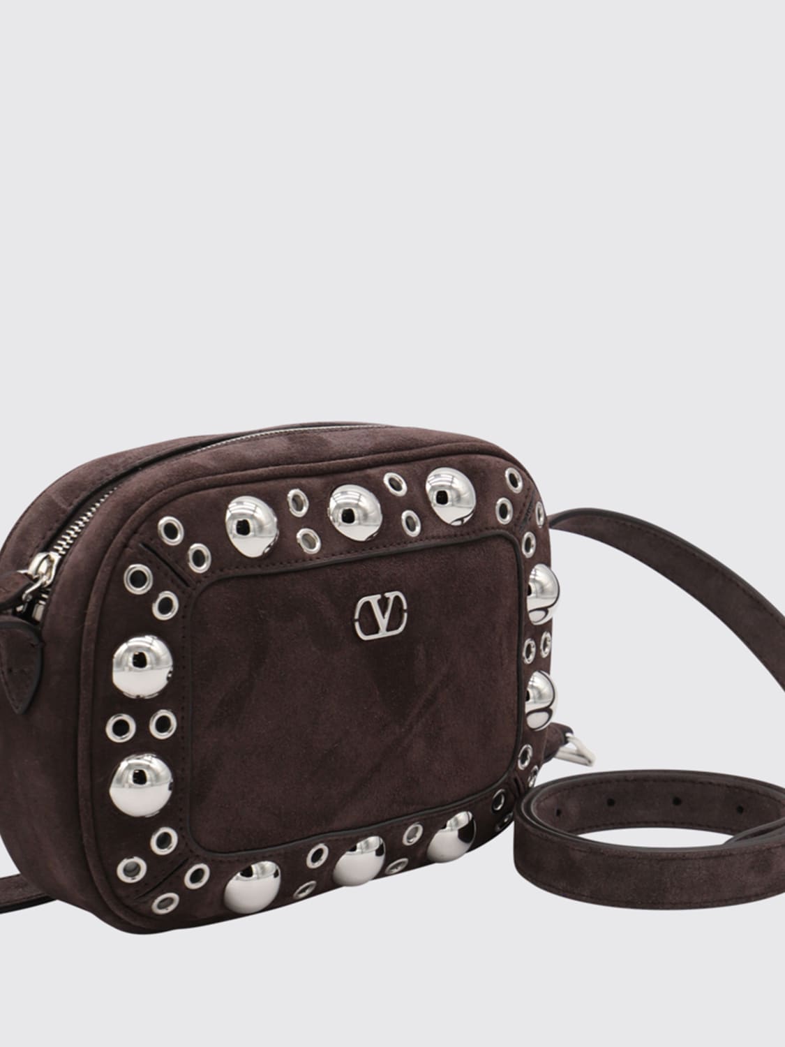 VALENTINO GARAVANI MINI BAG: Shoulder bag woman Valentino Garavani, Brown - Img 3