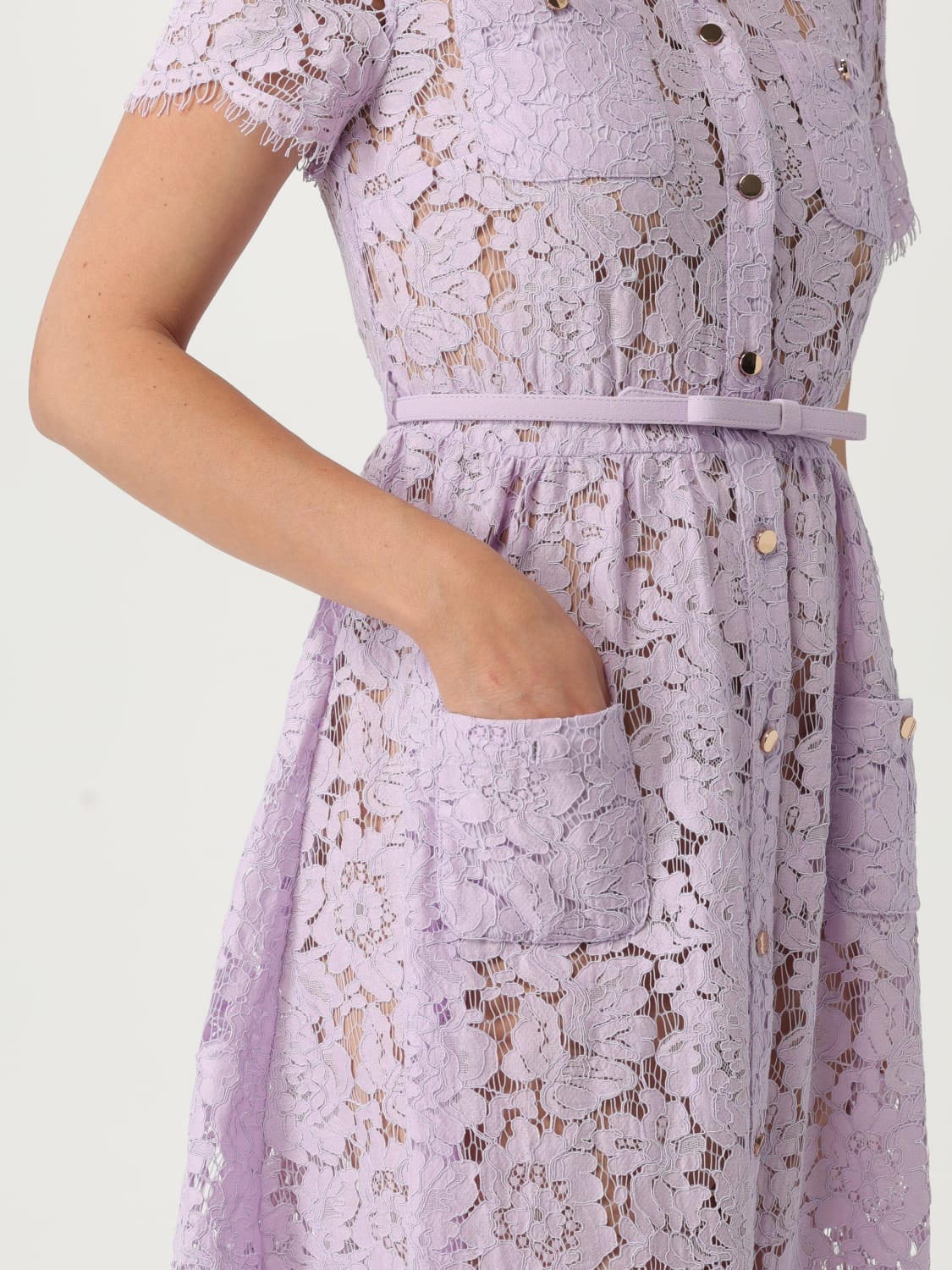 SELF-PORTRAIT ROBE: Robes femme Self-portrait, Violet - Img 4