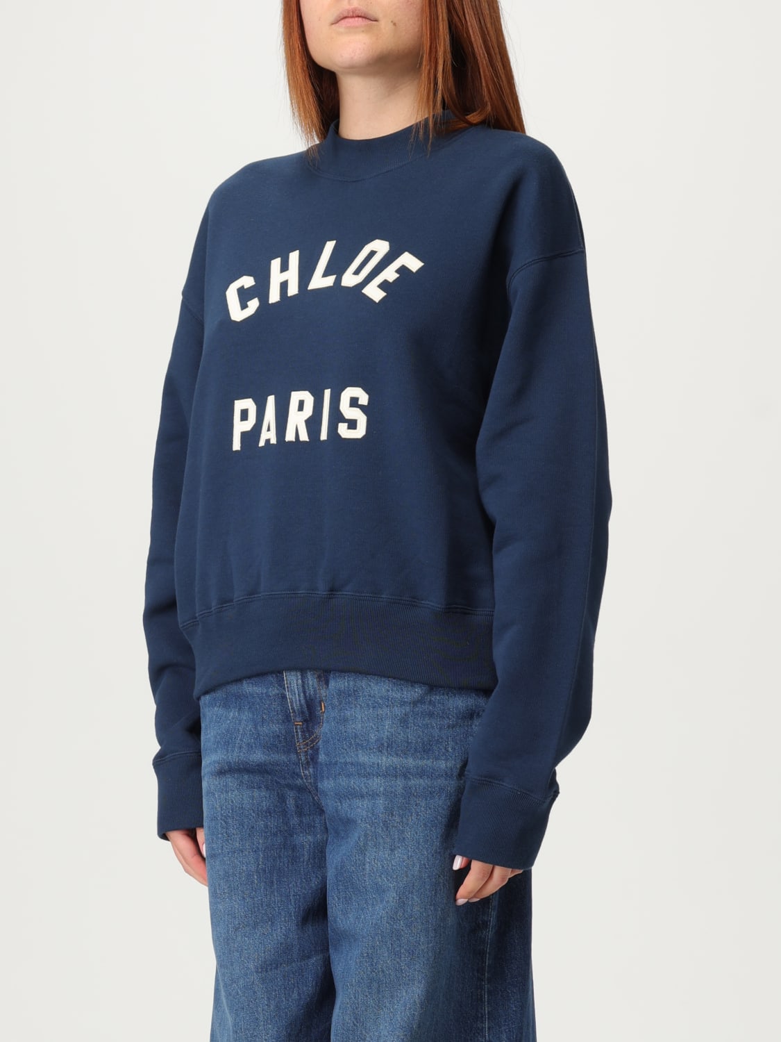 CHLOÉ SWEATSHIRT: Sweater woman ChloÉ, Navy - Img 4