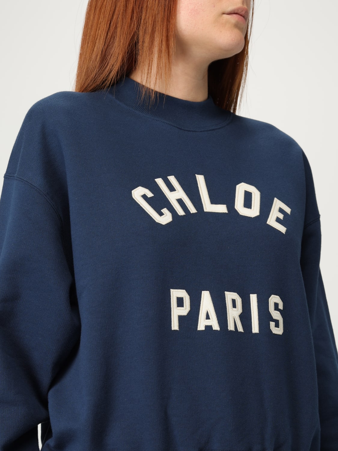 CHLOÉ SWEATSHIRT: Sweater woman ChloÉ, Navy - Img 5