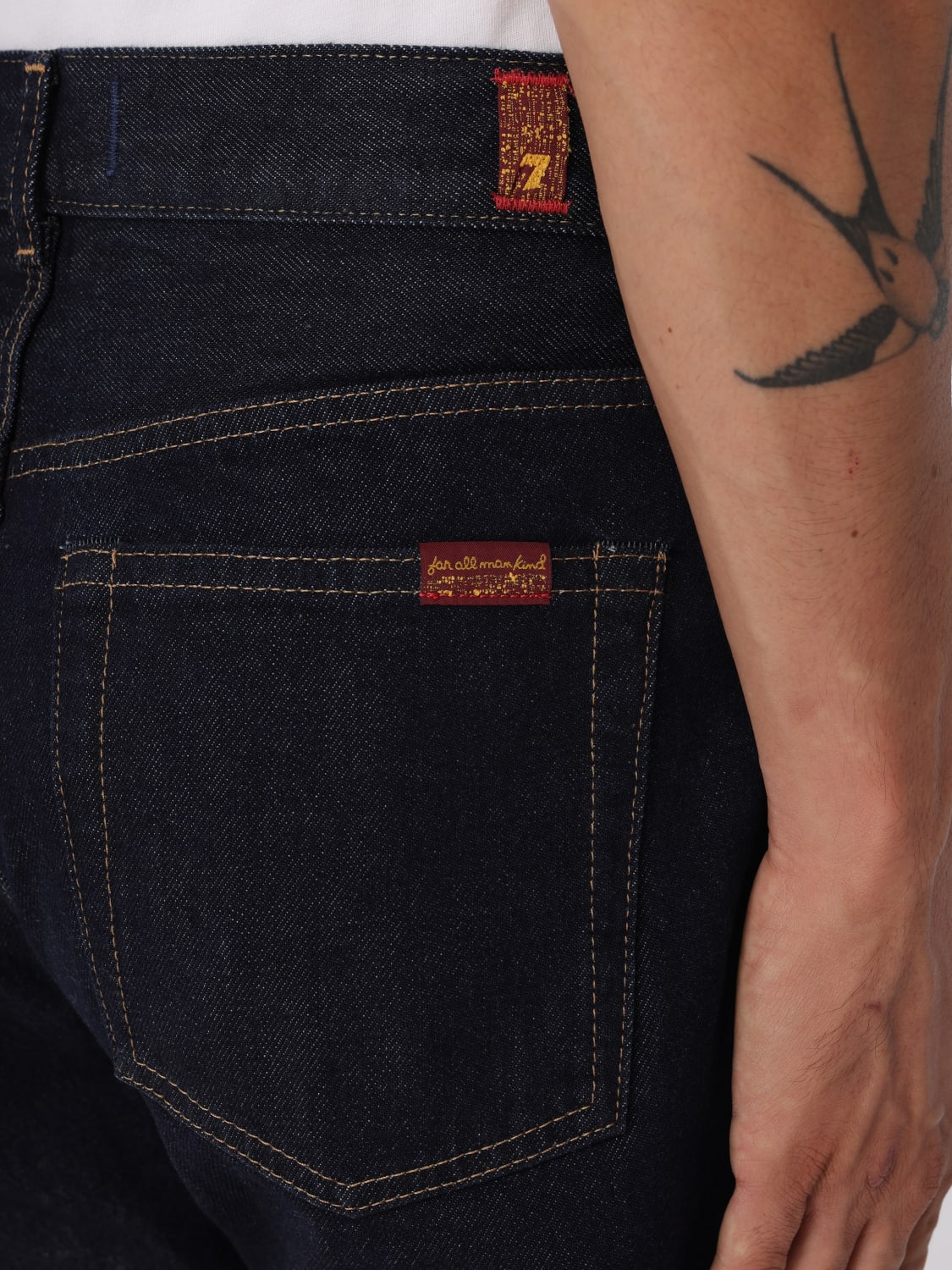 7 FOR ALL MANKIND JEANS: Jeans homme 7 For All Mankind, Denim - Img 3