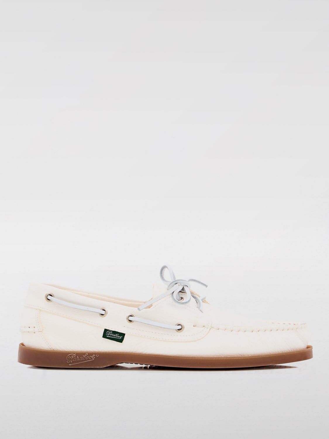 PARABOOT MOCASSINI: Mocassino Barth Paraboot in pelle a grana , Bianco - Img 1