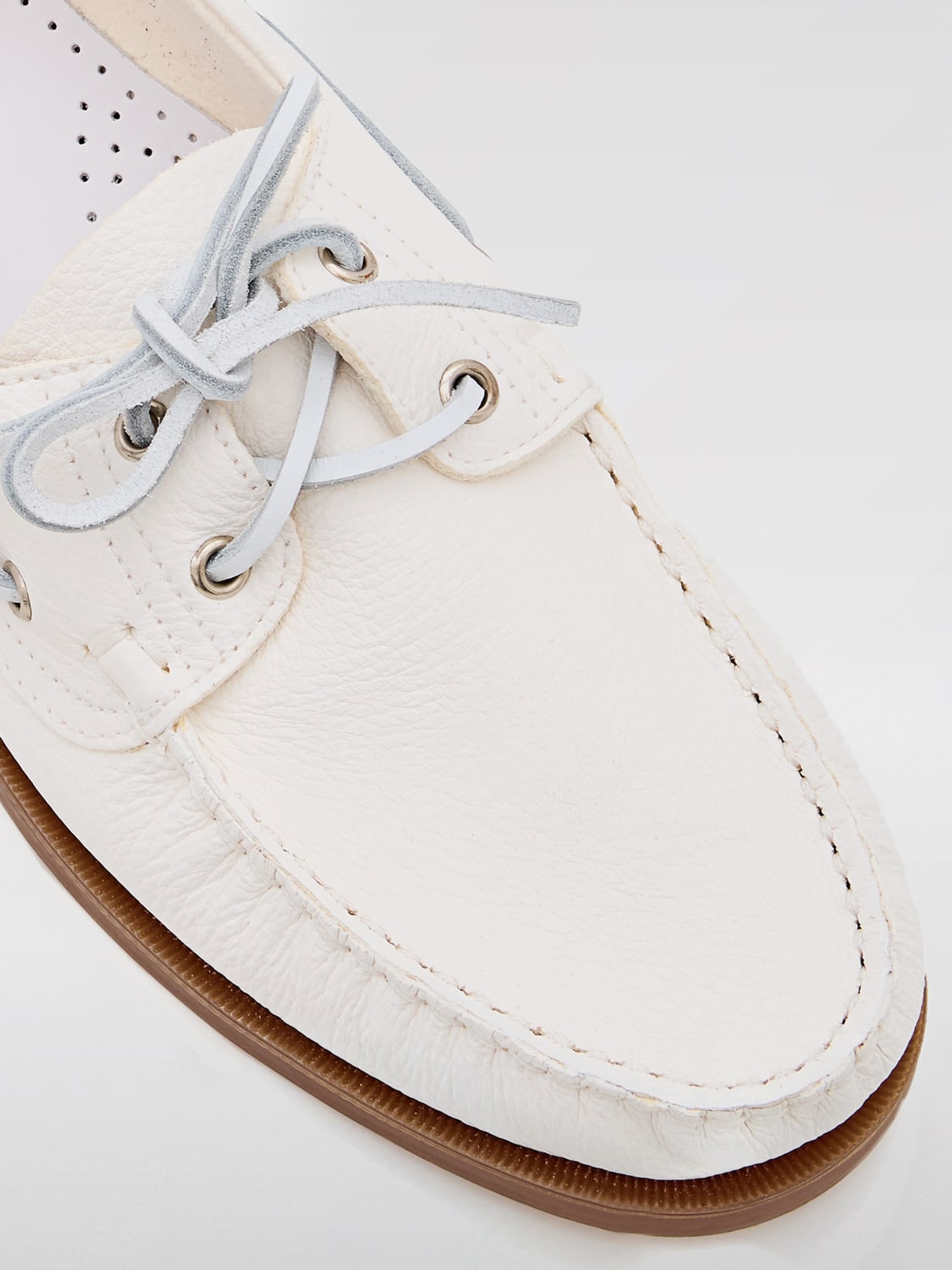 PARABOOT MOCASSINI: Mocassino Barth Paraboot in pelle a grana , Bianco - Img 4