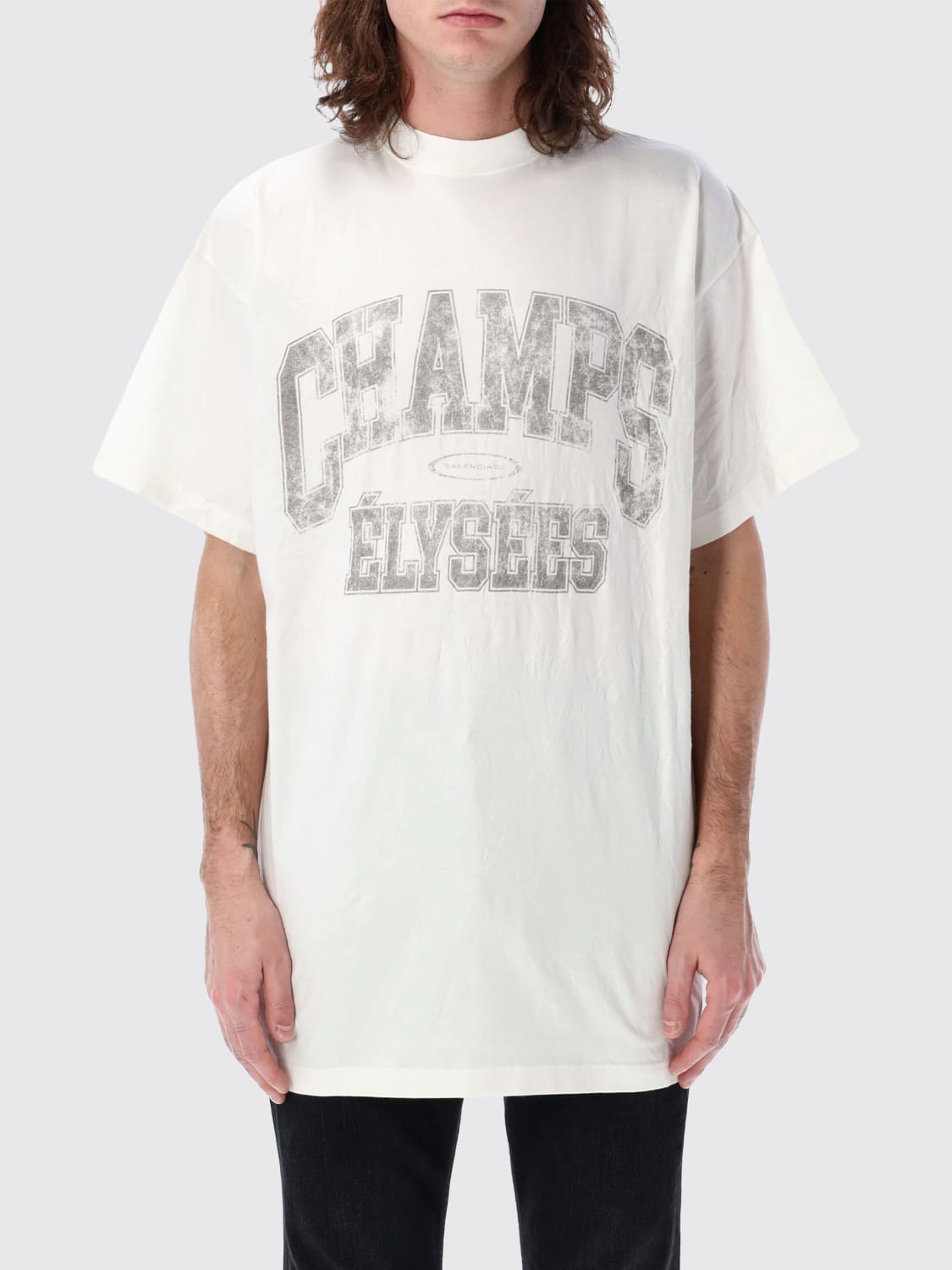 【Balenciaga】OVERSIZED T-SHIRT◆787349TRVN1 BALENCIAGA: T-shirt men - White | Balenciaga t-shirt