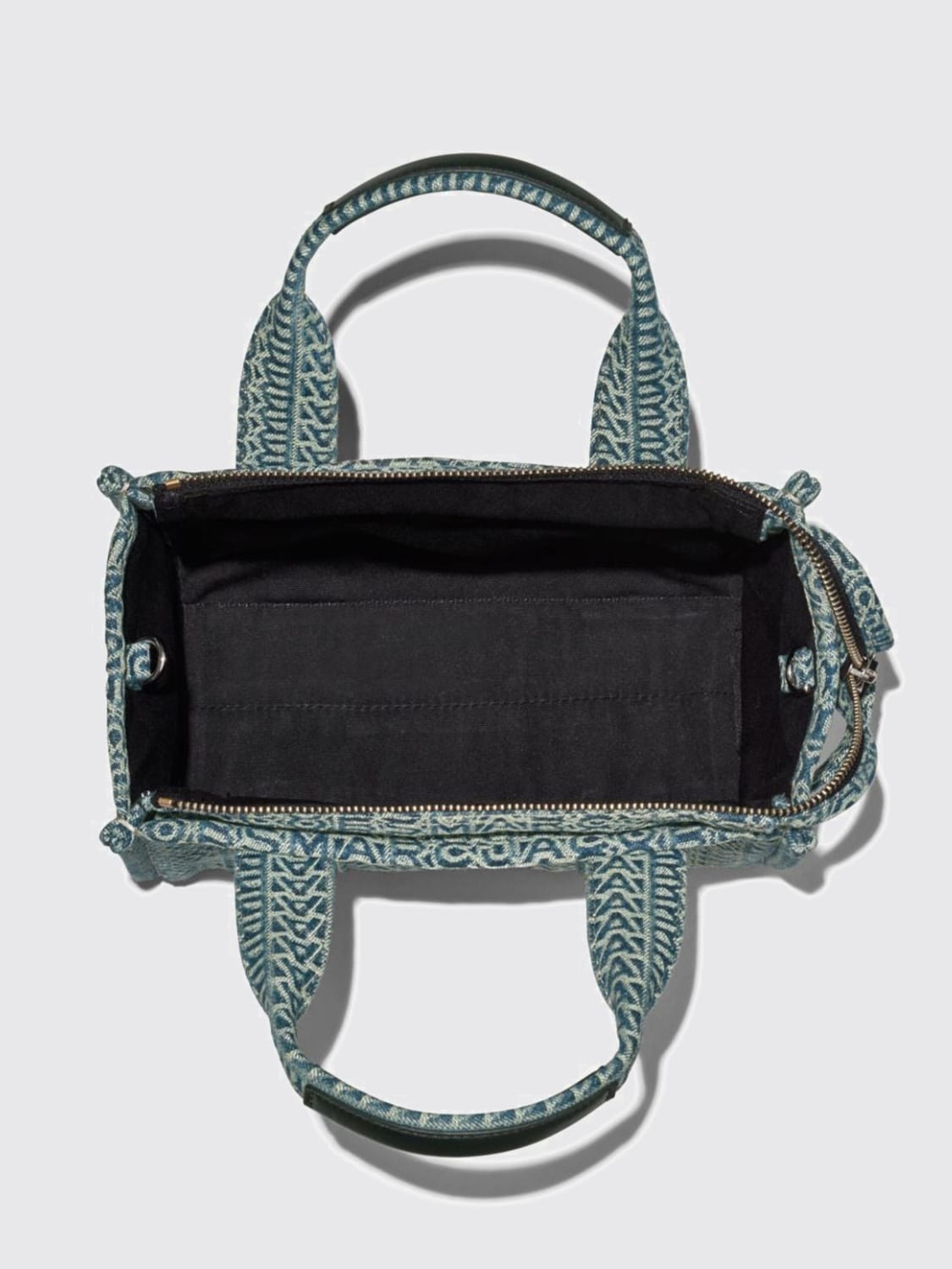 MARC JACOBS BORSA A MANO: Borsa tote piccola in denim con monogramma lavato Marc Jacobs, Denim - Img 5