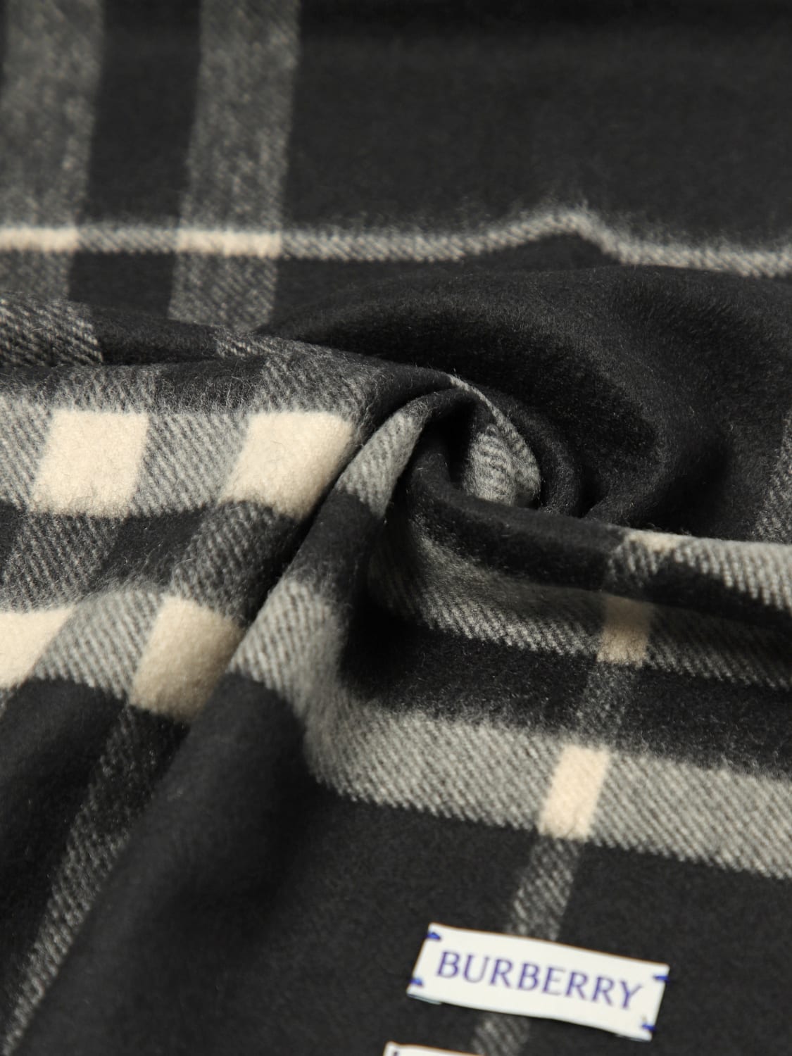 BURBERRY ÉCHARPE: écharpe homme Burberry, Noir - Img 3