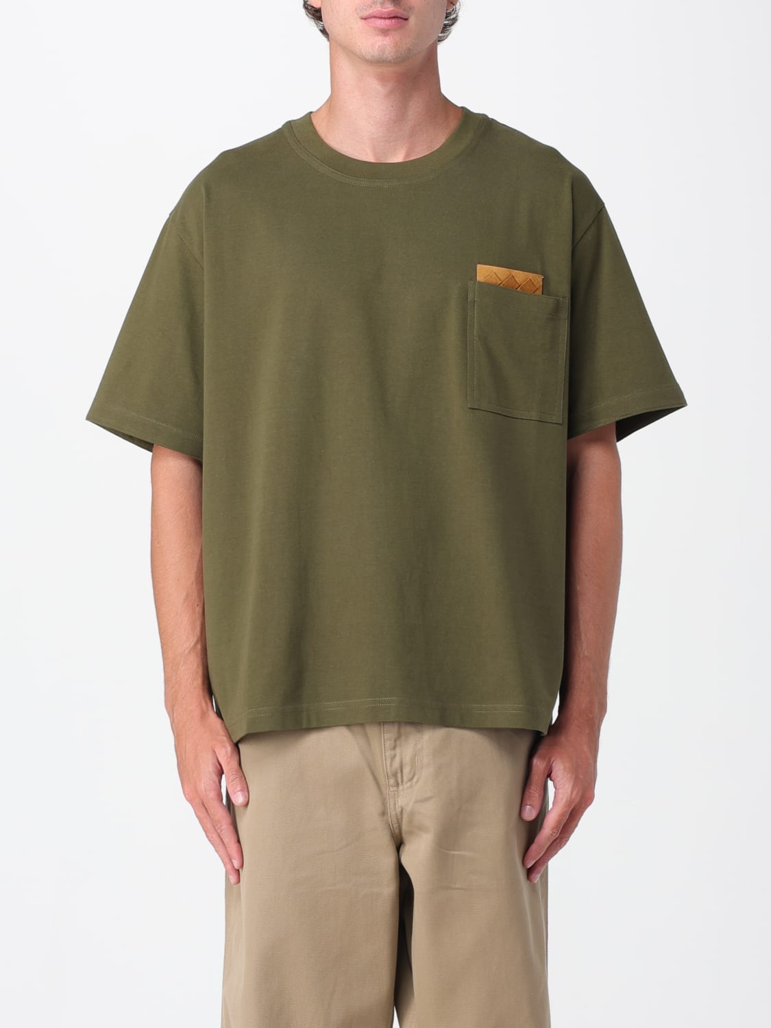BOTTEGA VENETA T-SHIRT: T-shirt men Bottega Veneta, Green - Img 1