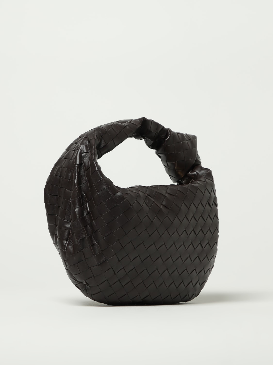 BOTTEGA VENETA BORSA A MANO: Borsa Jodie Bottega Veneta in pelle intrecciata , Marrone - Img 3