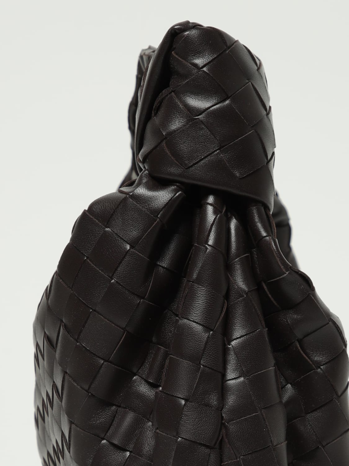 BOTTEGA VENETA BORSA A MANO: Borsa Jodie Bottega Veneta in pelle intrecciata , Marrone - Img 4
