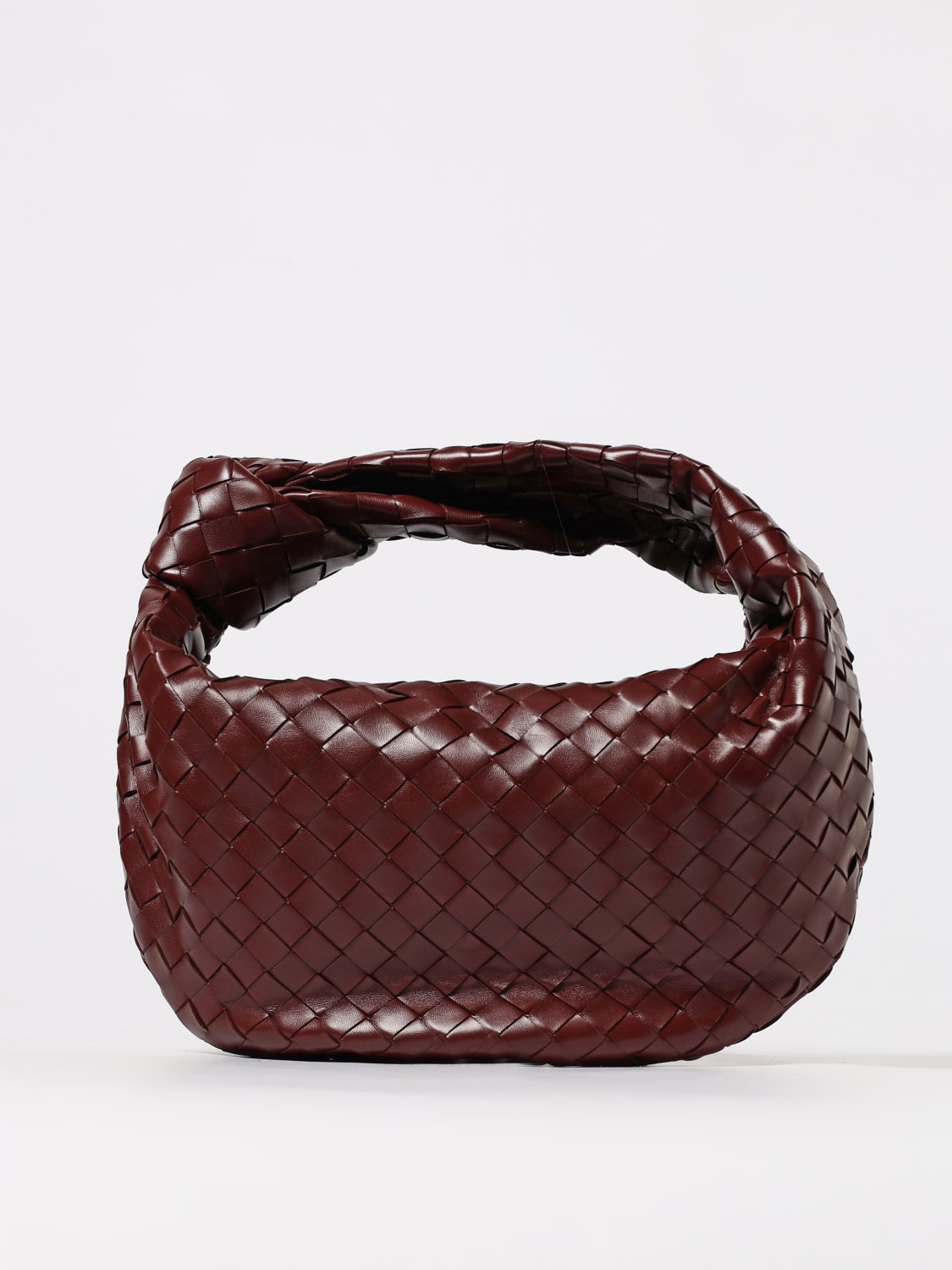 BOTTEGA VENETA BORSA A MANO: Borsa Jodie Bottega Veneta in pelle intrecciata , Terra - Img 1