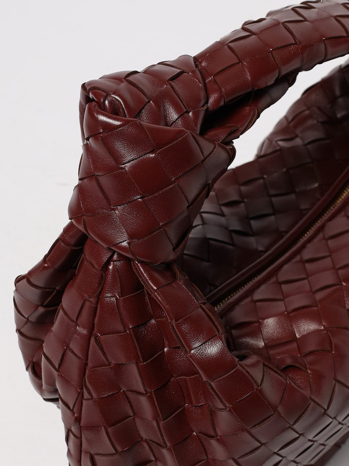 BOTTEGA VENETA BORSA A MANO: Borsa Jodie Bottega Veneta in pelle intrecciata , Terra - Img 4