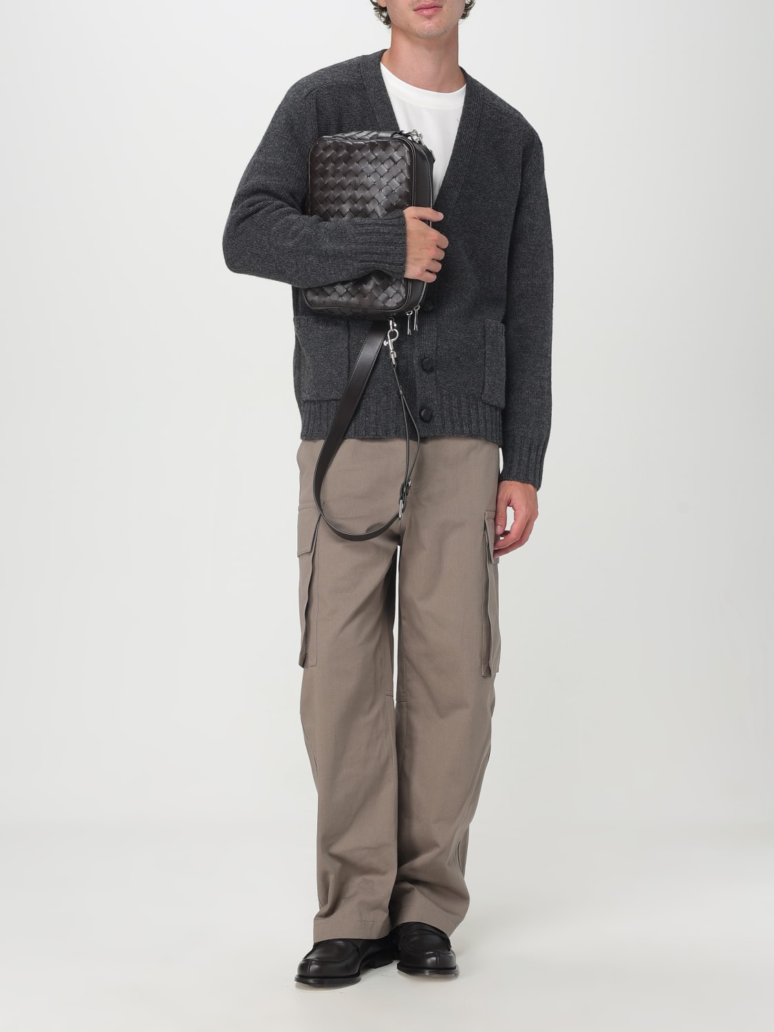 BOTTEGA VENETA SHOULDER BAG: Bags men Bottega Veneta, Brown - Img 2