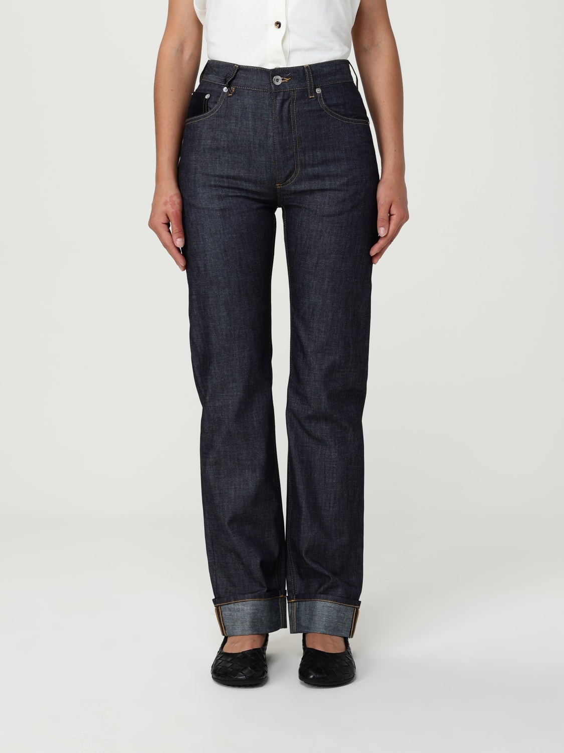 BOTTEGA VENETA JEANS: Hose damen Bottega Veneta, Blau - Img 1