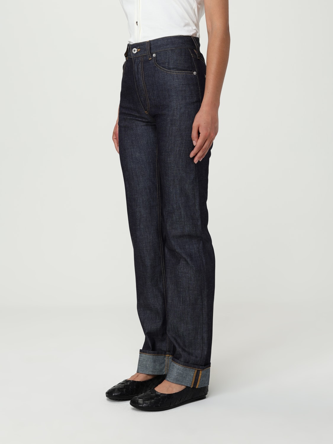BOTTEGA VENETA JEANS: Hose damen Bottega Veneta, Blau - Img 4