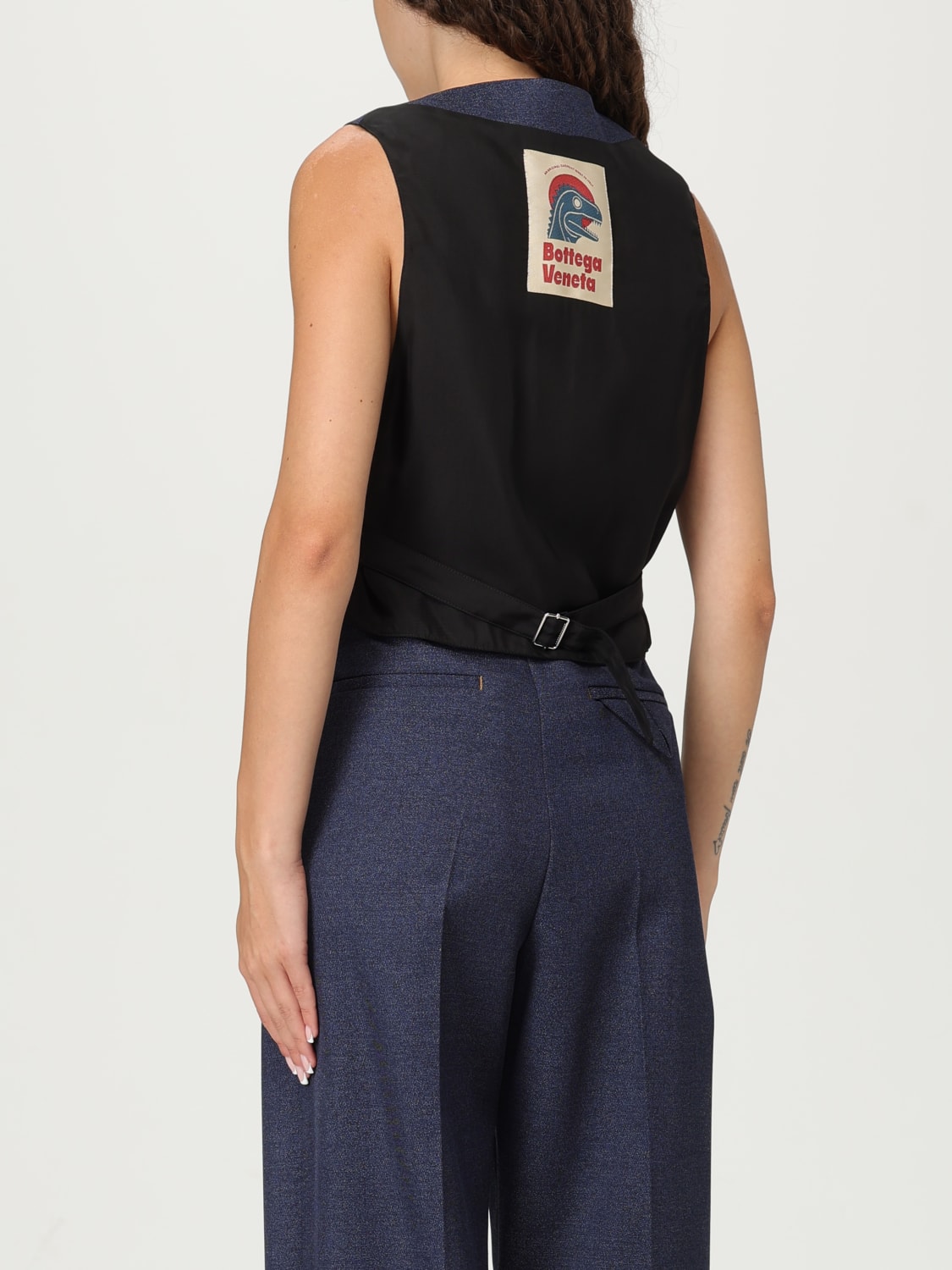 BOTTEGA VENETA GILET: Veste femme Bottega Veneta, Indigo - Img 3