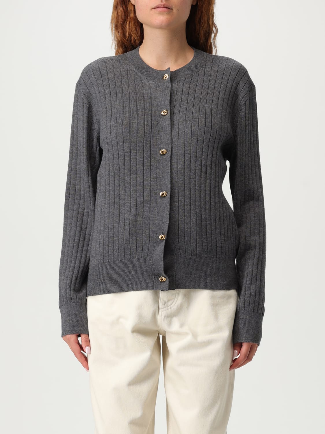 BOTTEGA VENETA PULL: Pull femme Bottega Veneta, Anthracite - Img 1