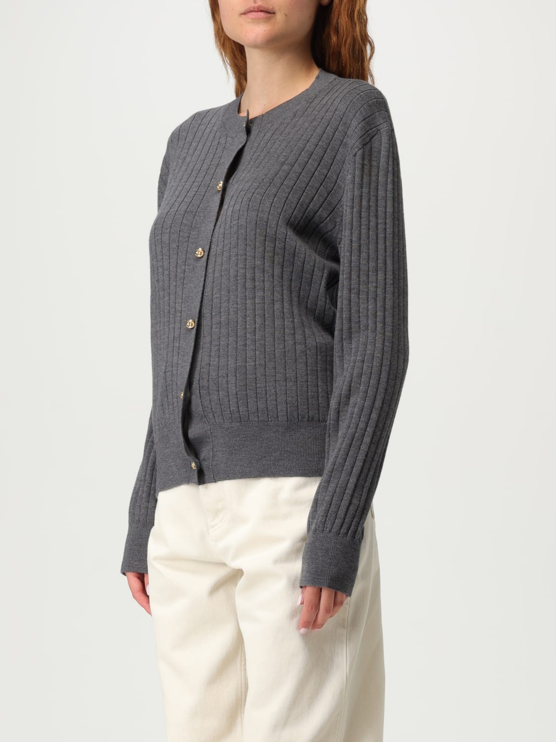 BOTTEGA VENETA PULL: Pull femme Bottega Veneta, Anthracite - Img 4