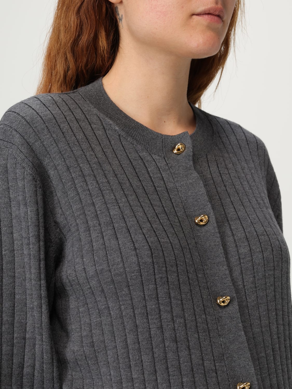 BOTTEGA VENETA PULL: Pull femme Bottega Veneta, Anthracite - Img 5