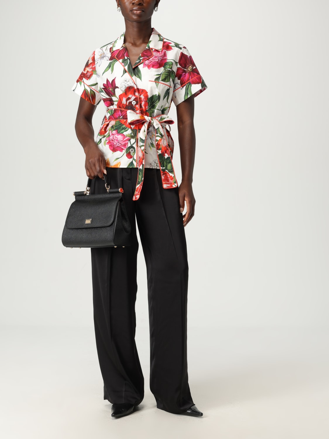 DOLCE & GABBANA BORSA A MANO: Borsa Sicily Dolce & Gabbana in pelle a grana , Nero - Img 2