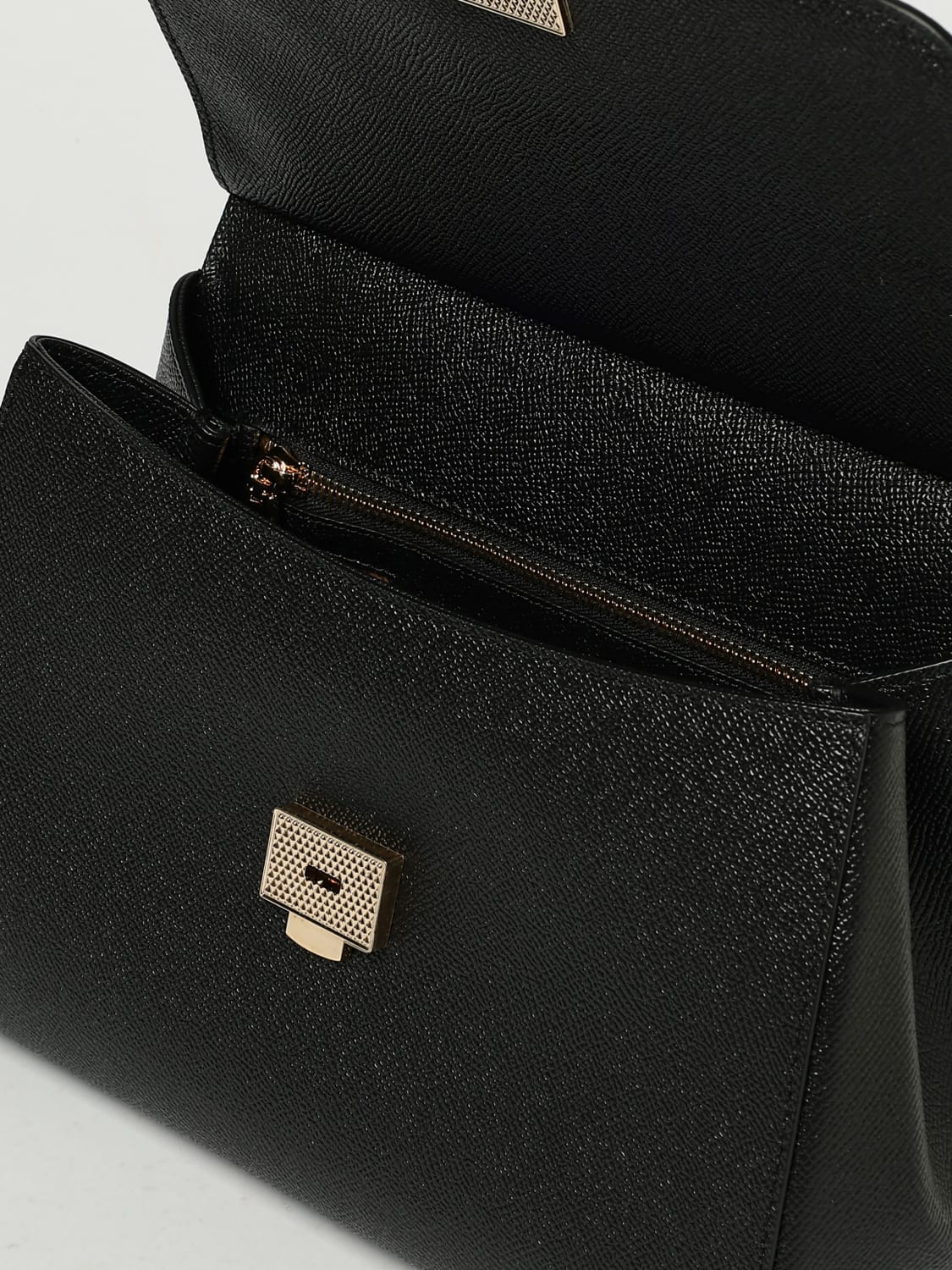 DOLCE & GABBANA BORSA A MANO: Borsa Sicily Dolce & Gabbana in pelle a grana , Nero - Img 5