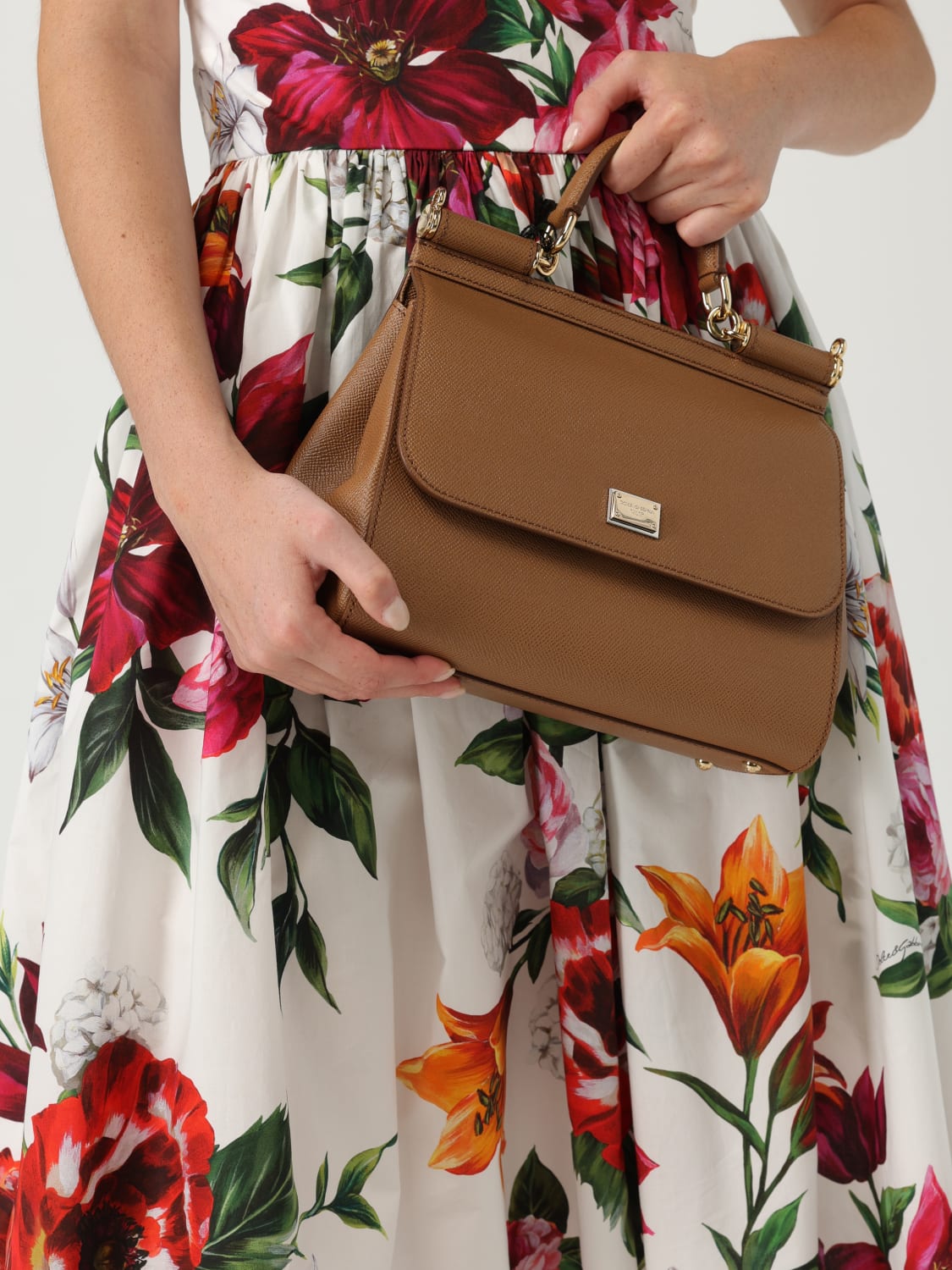 DOLCE & GABBANA SAC À MAIN: Sac porté épaule femme Dolce & Gabbana, Beige - Img 2