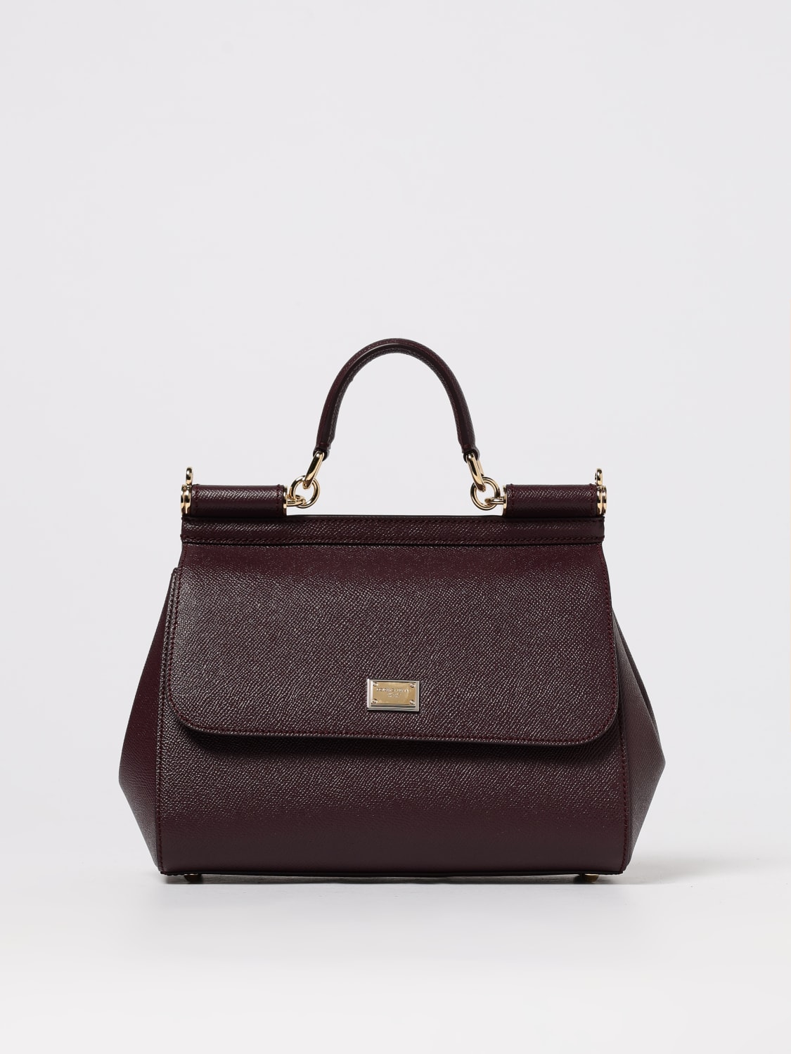 DOLCE & GABBANA BOLSO DE MANO: Bolso de hombro mujer Dolce & Gabbana, Vino - Img 1