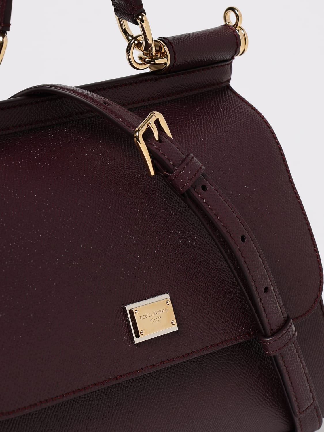 DOLCE & GABBANA BOLSO DE MANO: Bolso de hombro mujer Dolce & Gabbana, Vino - Img 4