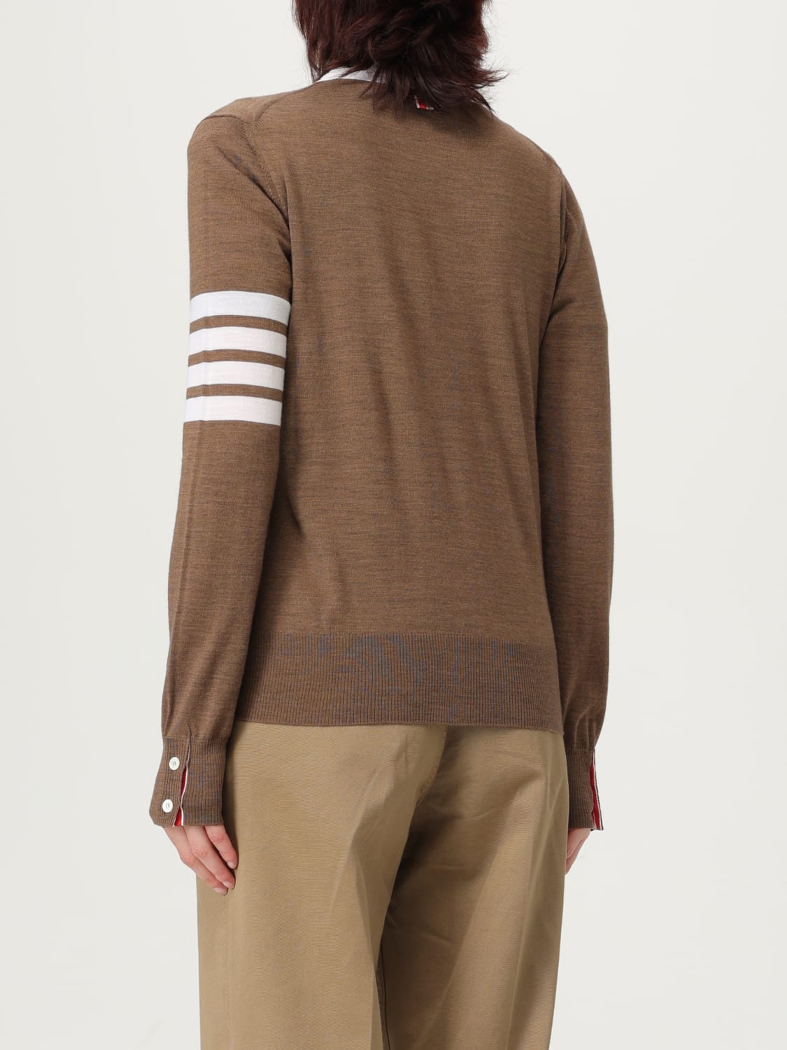 THOM BROWNE PULLOVER: Pullover damen Thom Browne, Wallnuss - Img 3