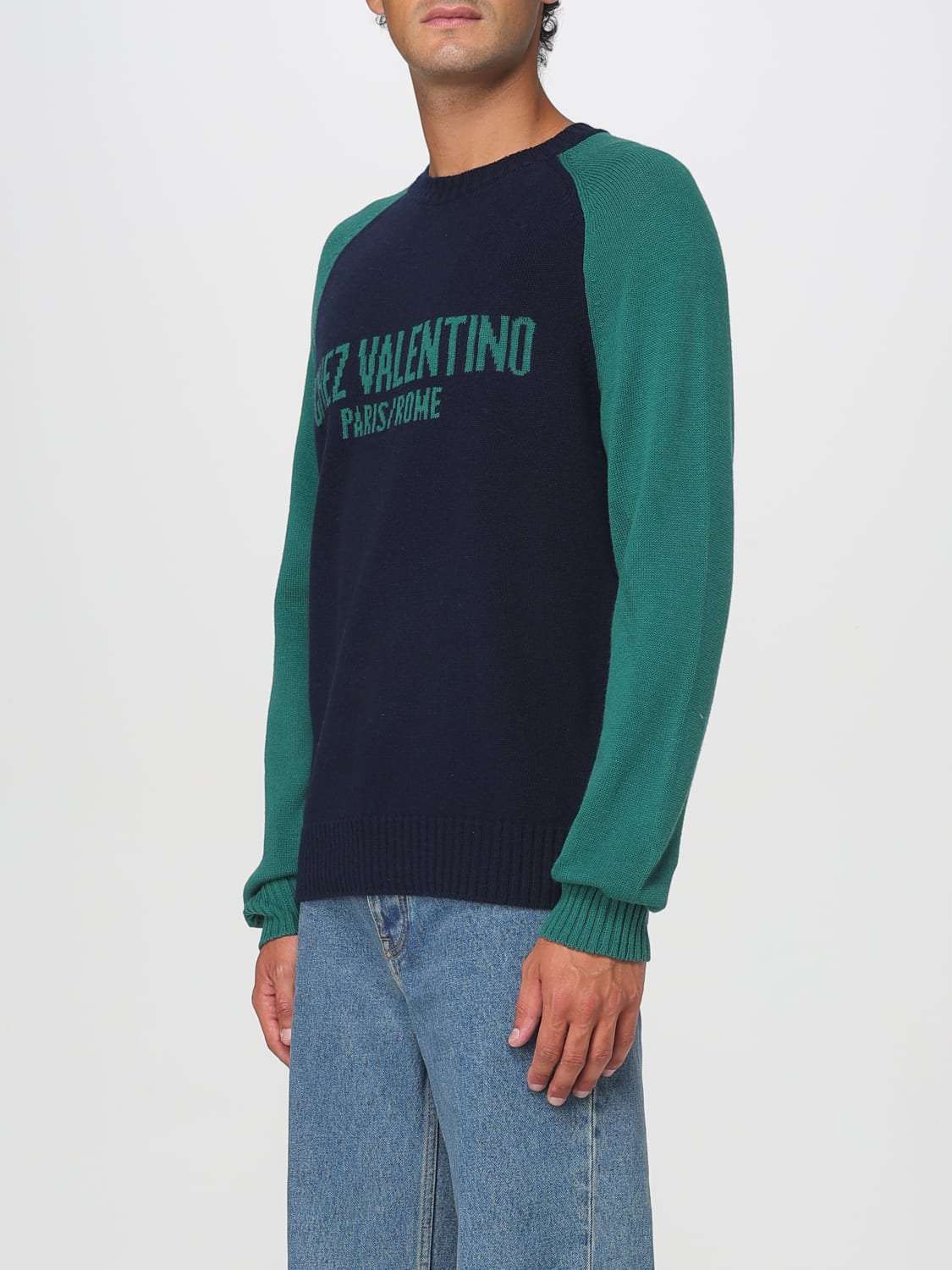 VALENTINO SWEATER: Sweater men Valentino, Blue - Img 3