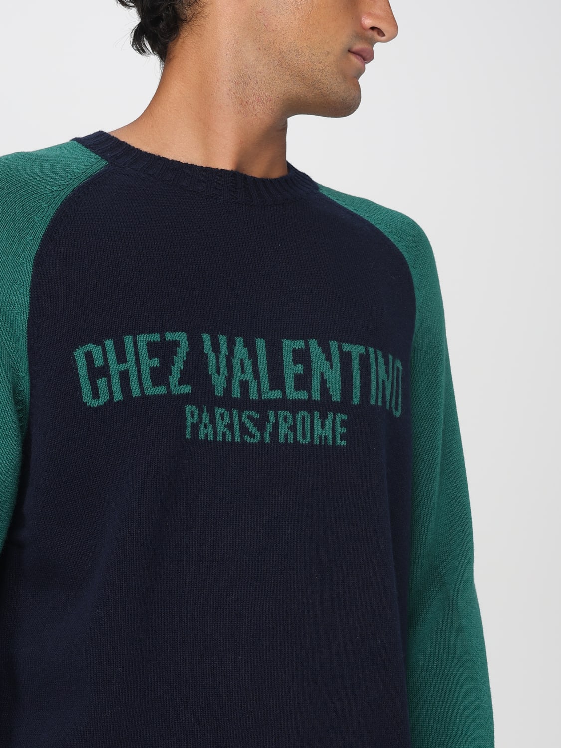 VALENTINO SWEATER: Sweater men Valentino, Blue - Img 4