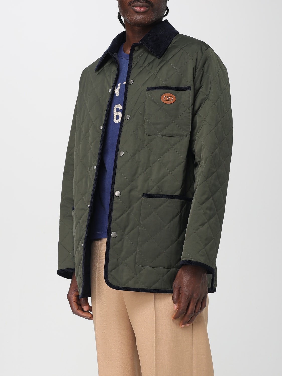 VALENTINO JACKET: Coat men Valentino, Olive - Img 4