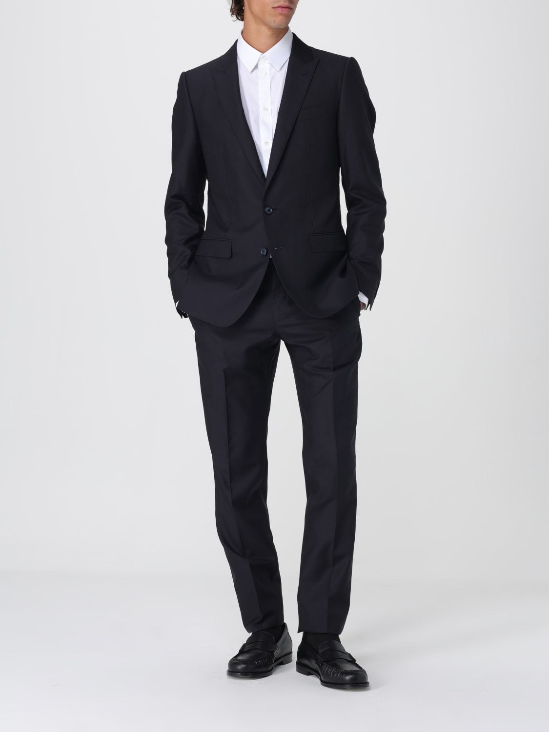 DOLCE & GABBANA CAMICIA: Camicia classica Dolce & Gabbana in cotone stretch , Bianco - Img 2