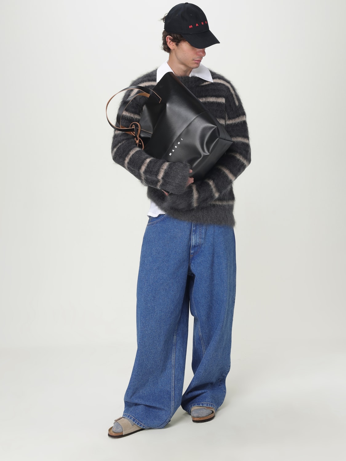 MARNI UMHÄNGETASCHE: Tasche herren Marni, Schwarz - Img 2