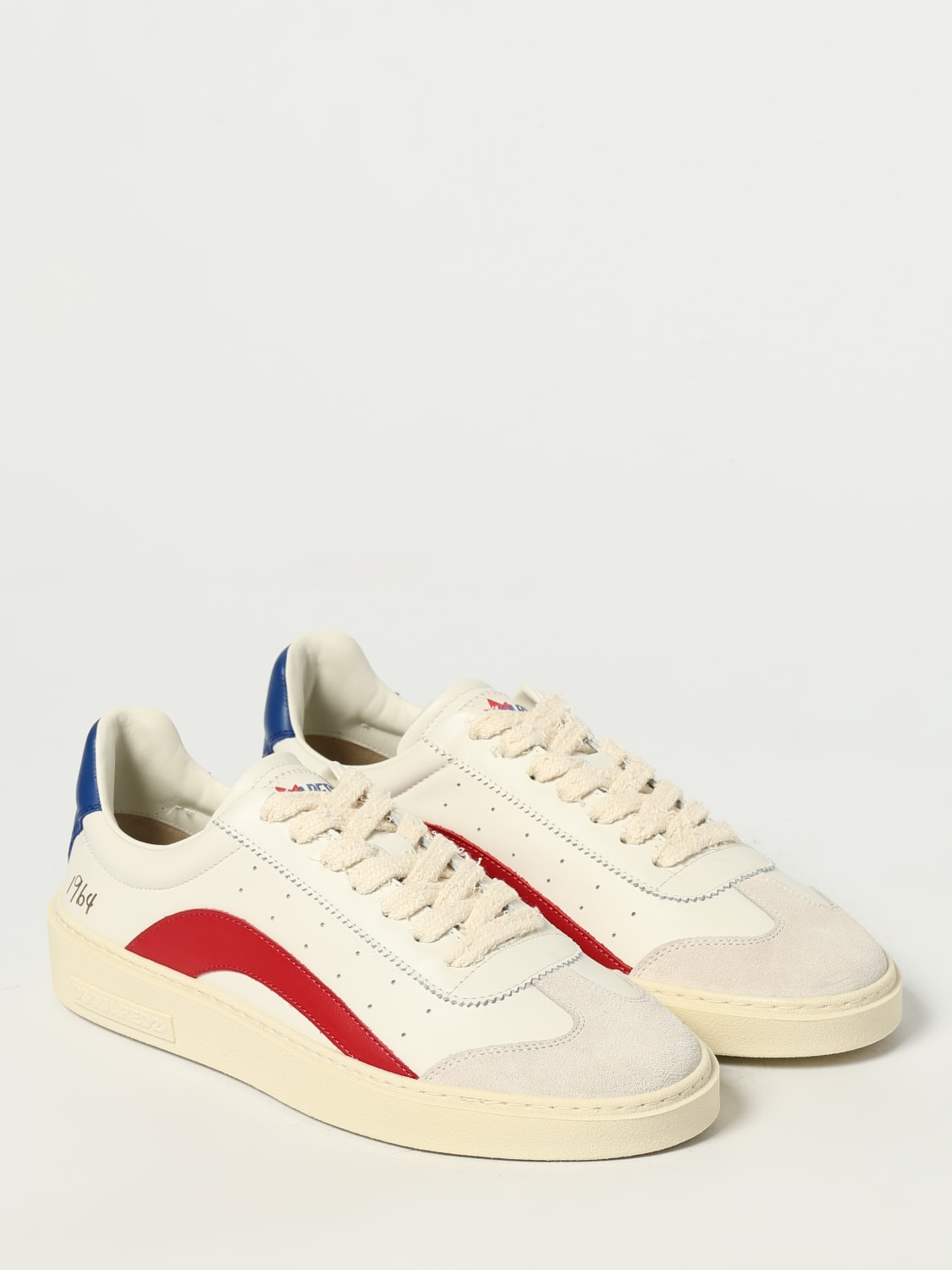 DSQUARED2 SNEAKERS: Sneakers Dsquared2 in pelle , Bianco - Img 2