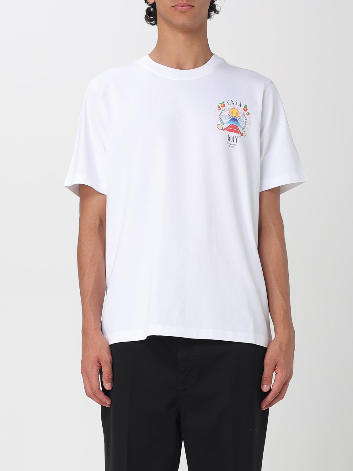 Tシャツ・カットソー Casablanca Casablanca T-shirts and Polos White White Cotton CASABLANCA Men's T-Shirt