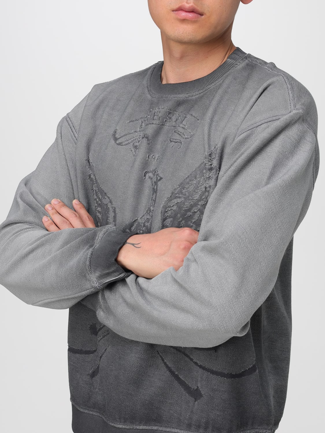 DIESEL SWEATSHIRT: Sweatshirt men Diesel, Grey - Img 4