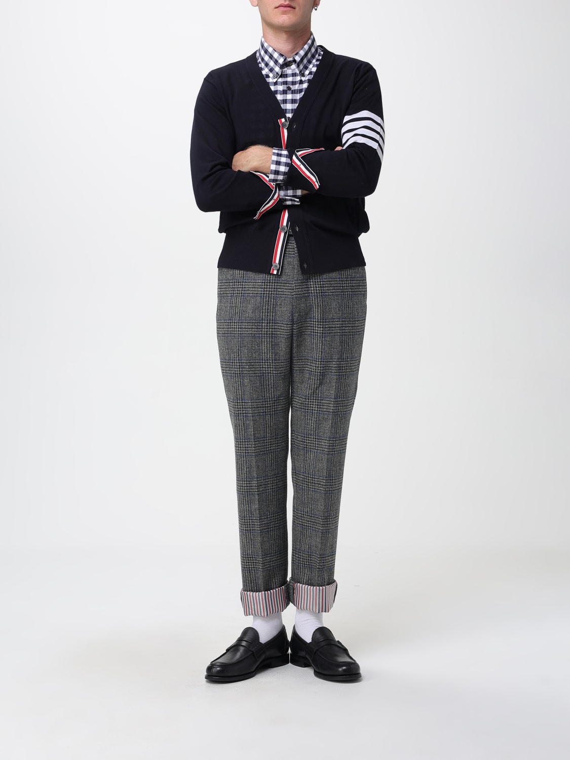 THOM BROWNE SWEATER: Sweater men Thom Browne, Blue - Img 2