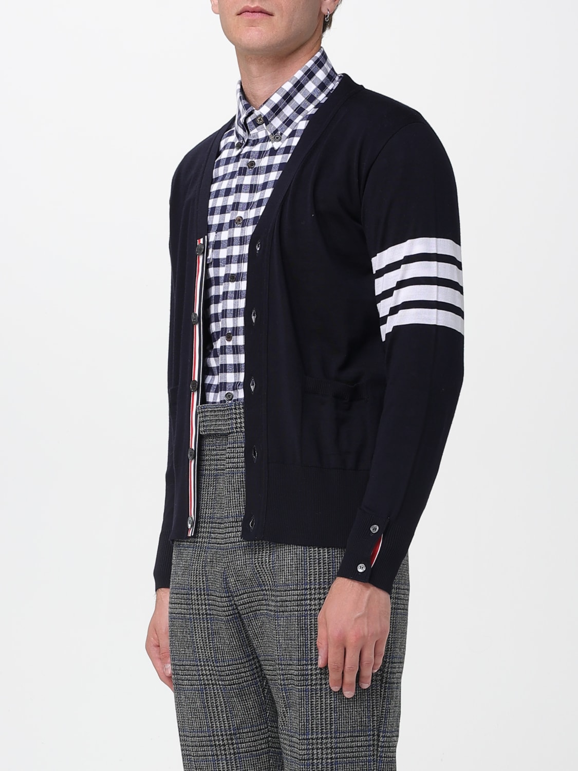 THOM BROWNE SWEATER: Sweater men Thom Browne, Blue - Img 4