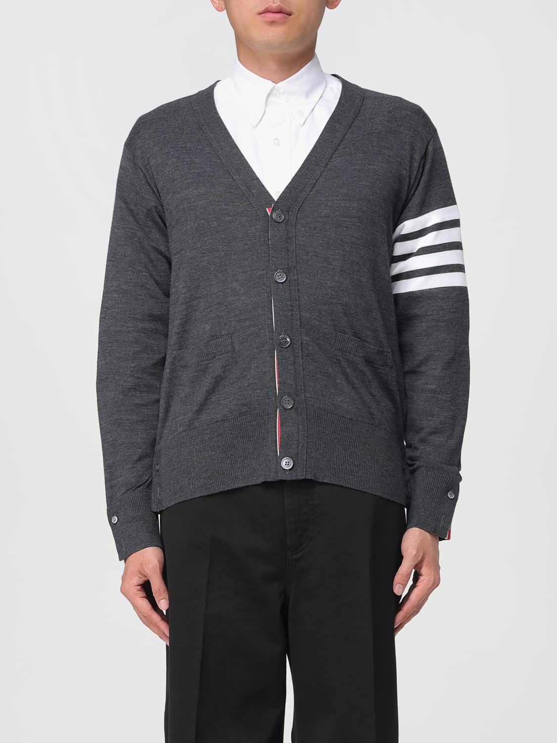 THOM BROWNE SWEATER: Sweater men Thom Browne, Grey - Img 1