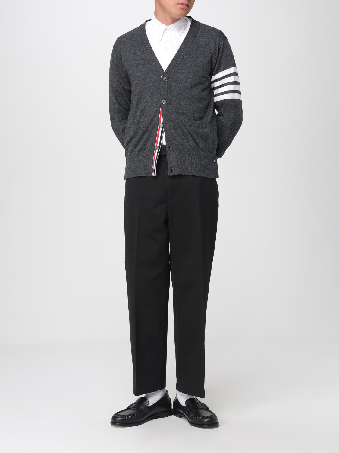 THOM BROWNE SWEATER: Sweater men Thom Browne, Grey - Img 2
