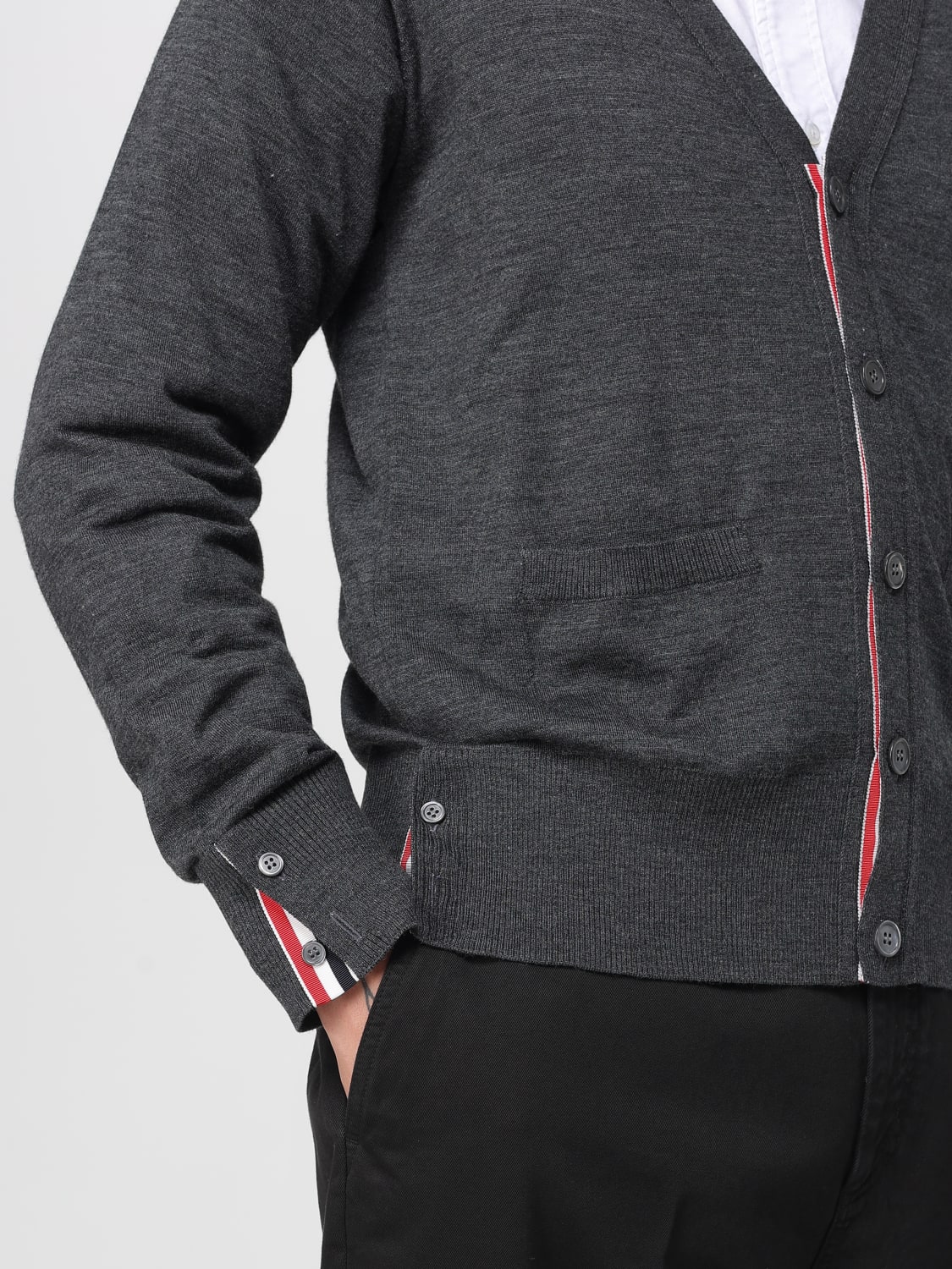 THOM BROWNE SWEATER: Sweater men Thom Browne, Grey - Img 5