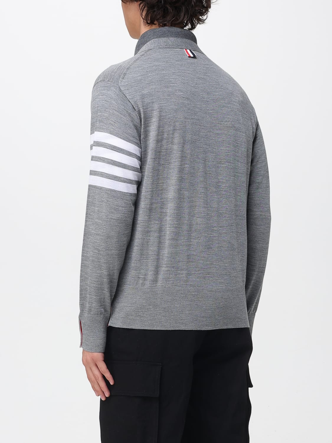 THOM BROWNE SWEATER: Sweater men Thom Browne, Grey 1 - Img 3