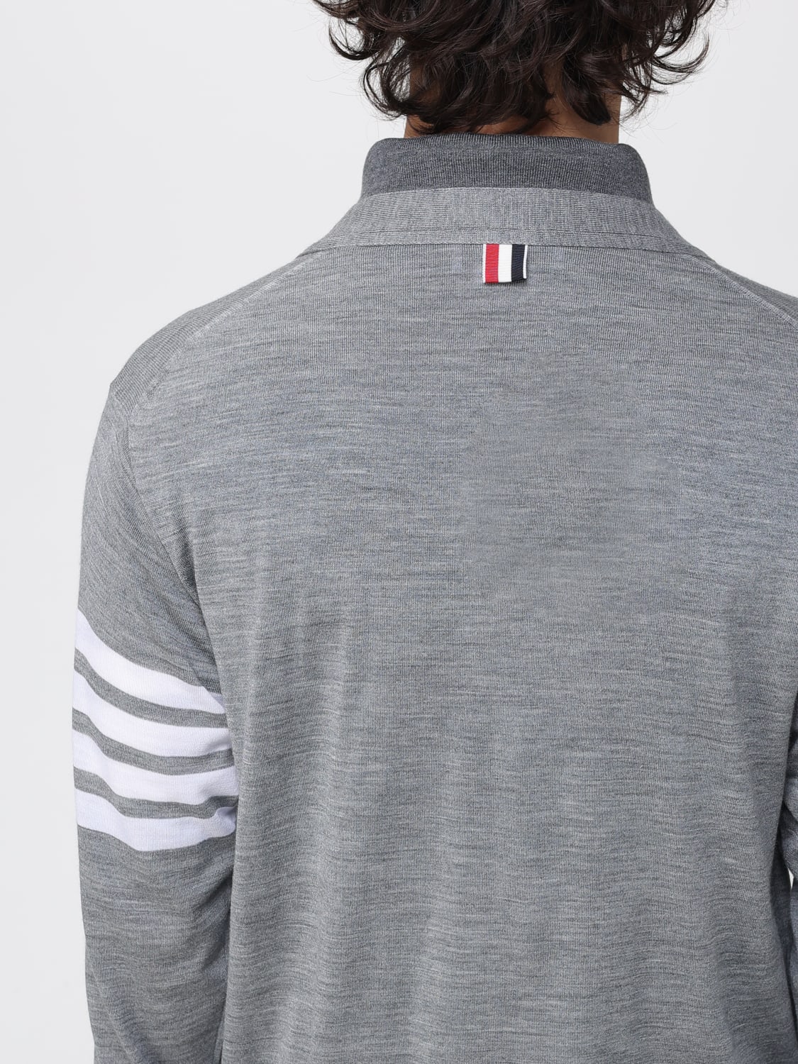 THOM BROWNE SWEATER: Sweater men Thom Browne, Grey 1 - Img 5