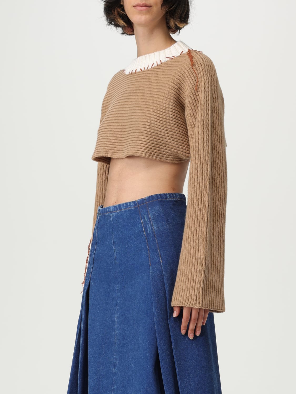 MARNI SWEATER: Sweater woman Marni, Beige - Img 4