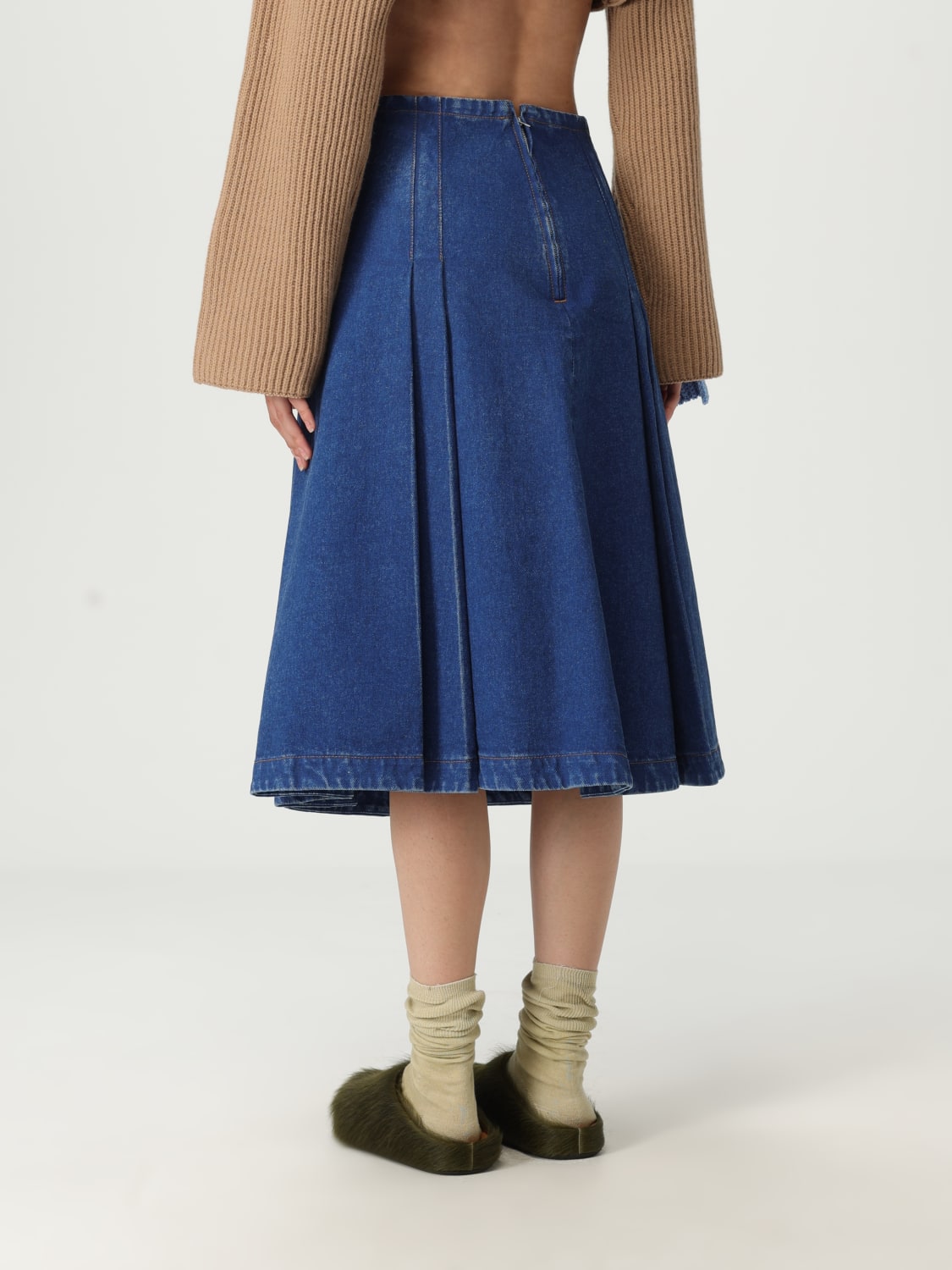MARNI GONNA: Gonna Marni in denim , Blue - Img 3