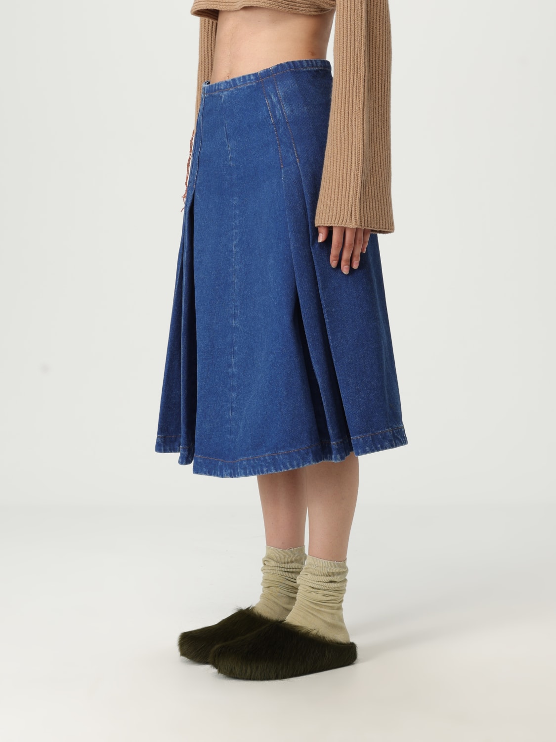 MARNI GONNA: Gonna Marni in denim , Blue - Img 4