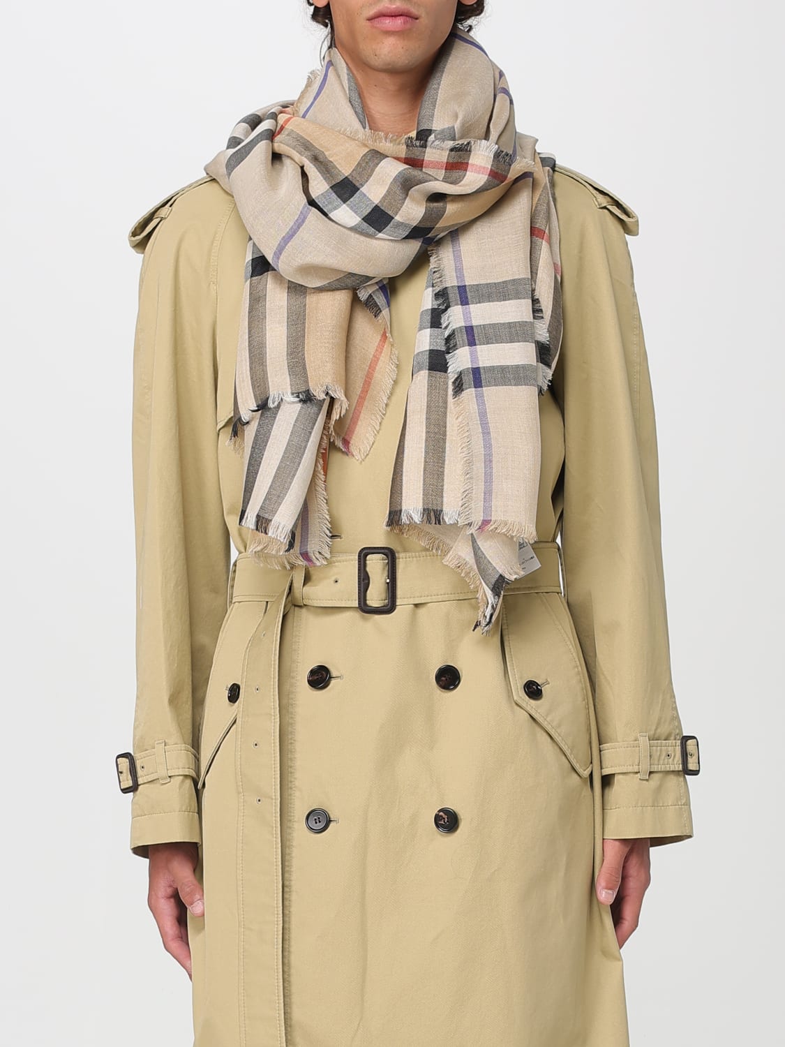BURBERRY ÉCHARPE: écharpe homme Burberry, Beige - Img 2