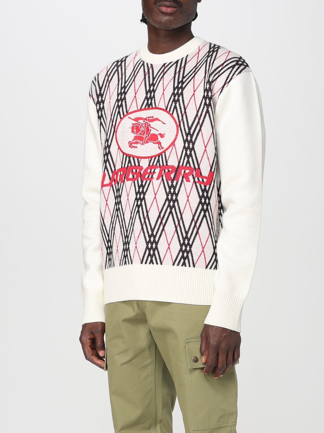 BURBERRY SWEATER: Sweater men Burberry, Multicolor - Img 4