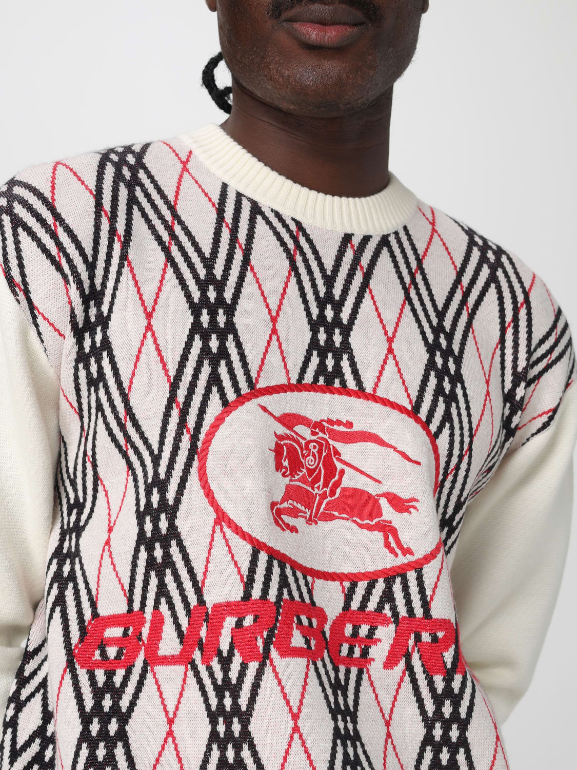BURBERRY SWEATER: Sweater men Burberry, Multicolor - Img 5