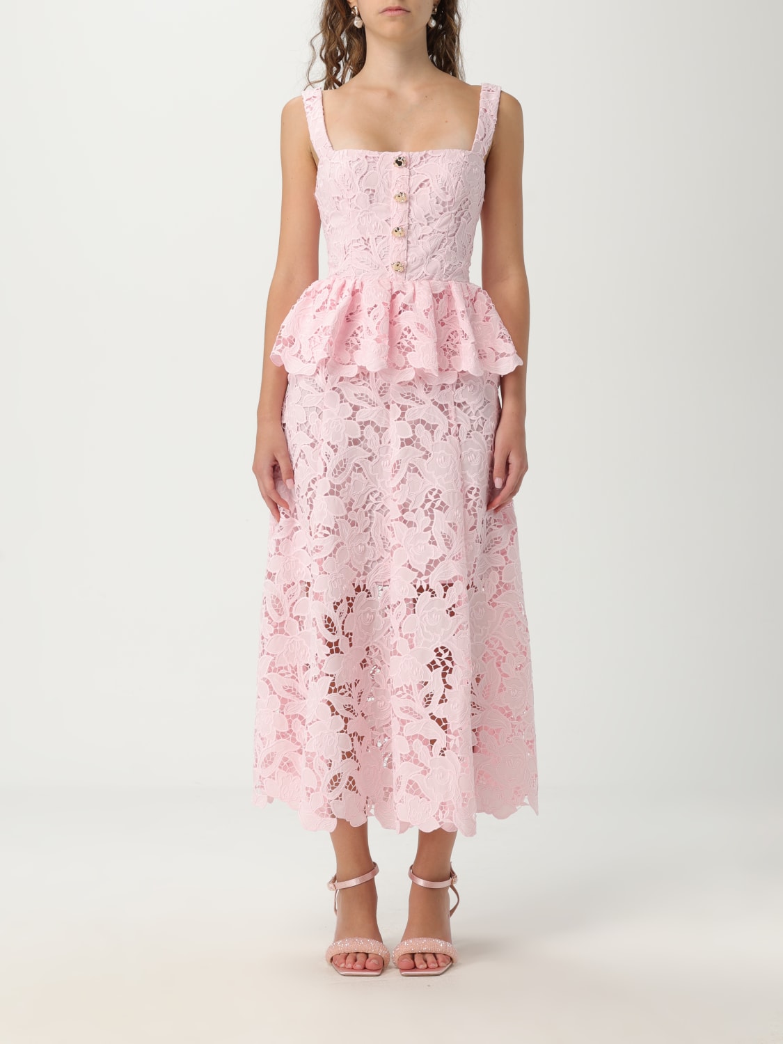 SELF-PORTRAIT DRESS: Dress woman Self-portrait, Pink - Img 1